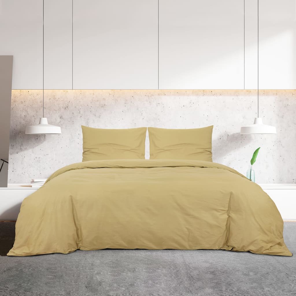 Dekbedovertrekset lichtgewicht 135x200 cm microvezel taupe is nu te koop bij PeponiXL, paradijselijk wonen!