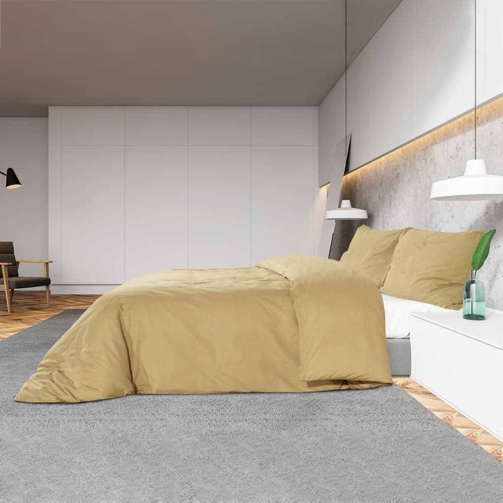 Dekbedovertrekset lichtgewicht 135x200 cm microvezel taupe is nu te koop bij PeponiXL, paradijselijk wonen!