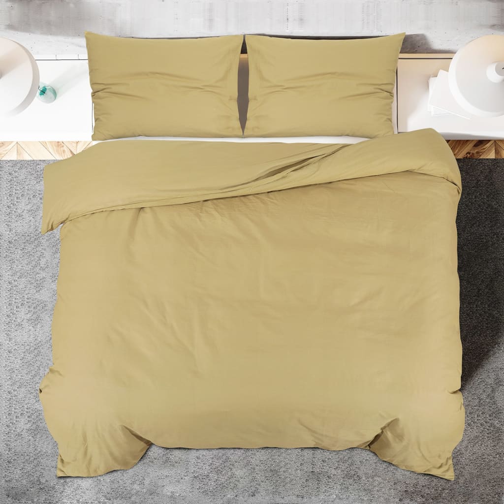 Dekbedovertrekset lichtgewicht 135x200 cm microvezel taupe is nu te koop bij PeponiXL, paradijselijk wonen!