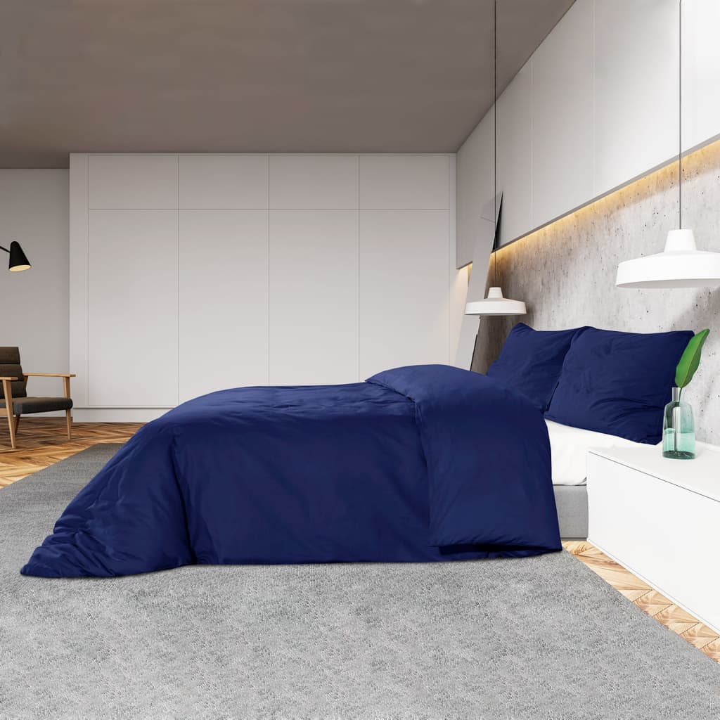 Dekbedovertrekset 240x220 cm microvezel marineblauw is nu te koop bij PeponiXL, paradijselijk wonen!
