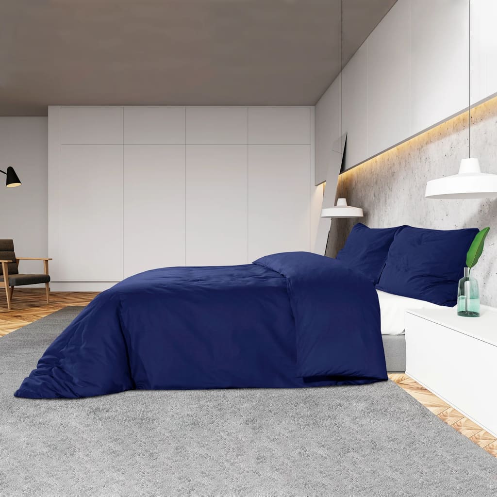 Dekbedovertrekset 200x200 cm microvezel marineblauw is nu te koop bij PeponiXL, paradijselijk wonen!
