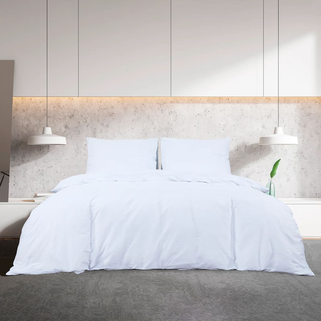 Dekbedovertrekset lichtgewicht 200x200 cm microvezel wit is nu te koop bij PeponiXL, paradijselijk wonen!