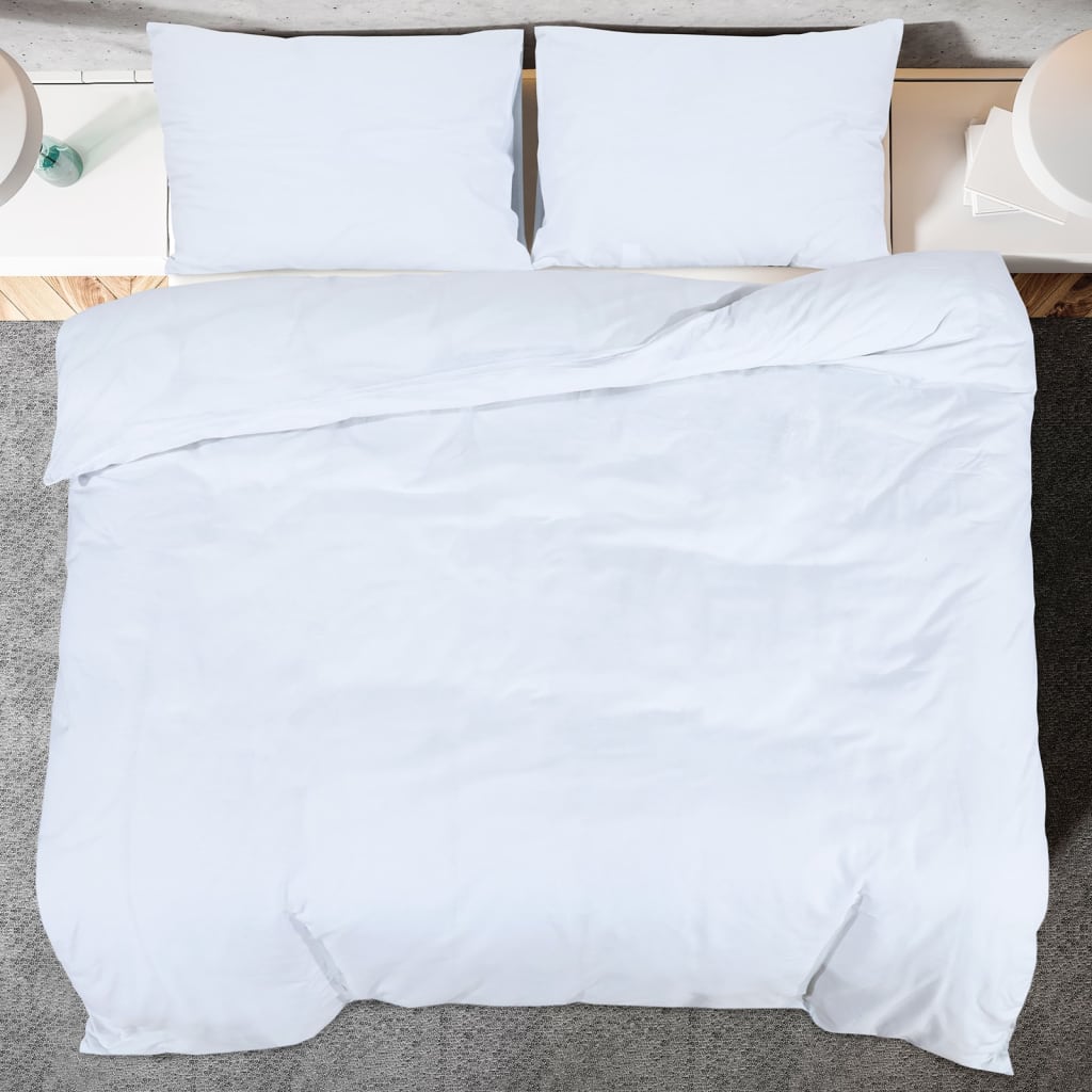Dekbedovertrekset lichtgewicht 135x200 cm microvezel wit is nu te koop bij PeponiXL, paradijselijk wonen!