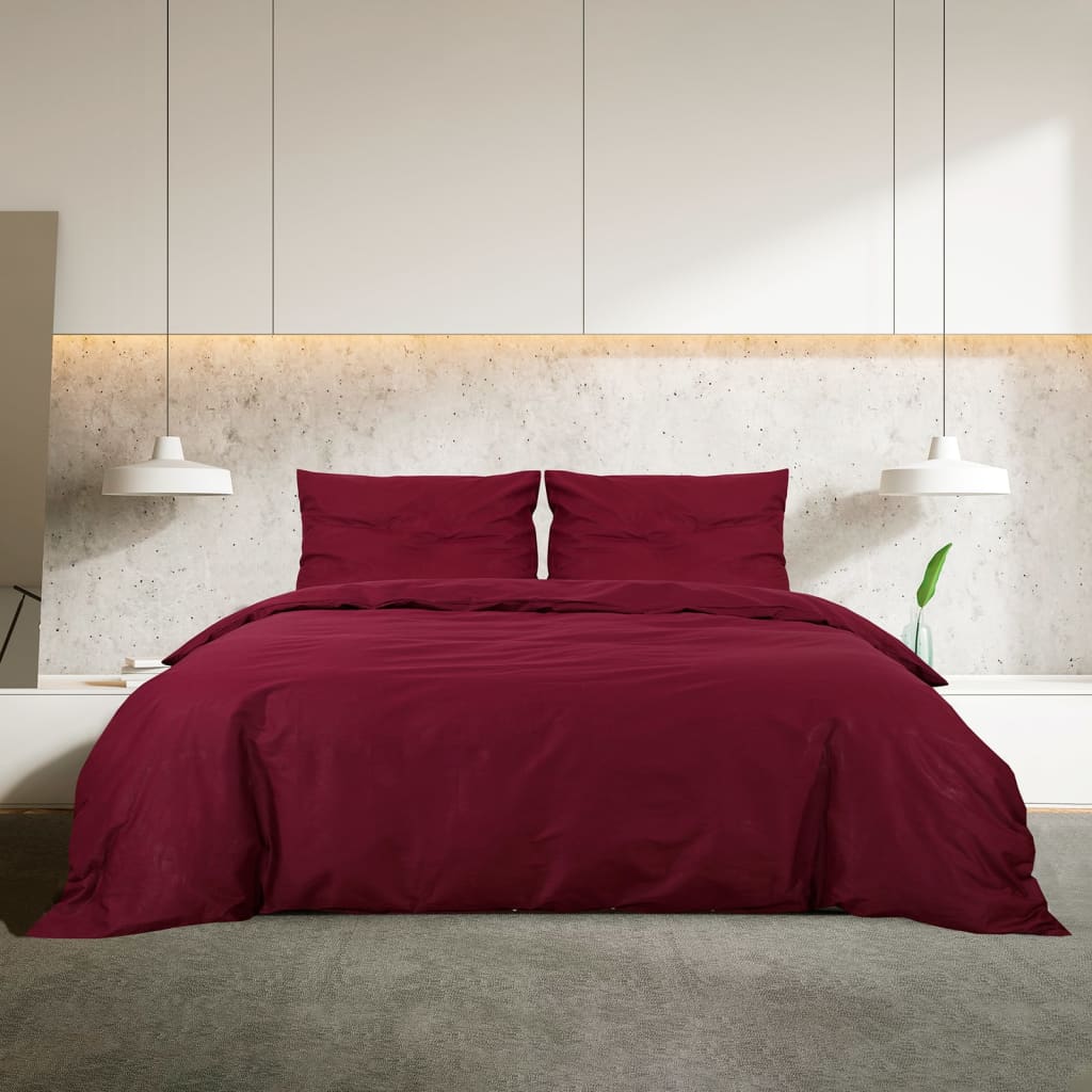 Dekbedovertrekset lichtgewicht 220x240 cm microvezel bordeaux is nu te koop bij PeponiXL, paradijselijk wonen!