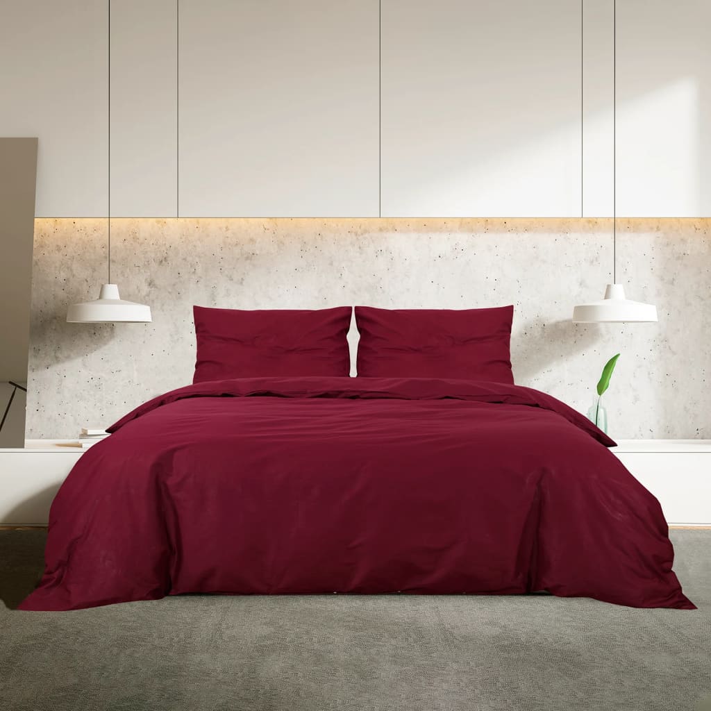 Dekbedovertrekset lichtgewicht 200x200 cm microvezel bordeaux is nu te koop bij PeponiXL, paradijselijk wonen!