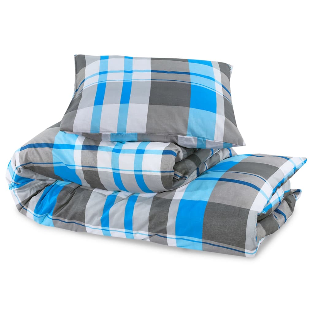 Dekbedovertrekset 200x220 cm katoen blauw en grijs is nu te koop bij PeponiXL, paradijselijk wonen!