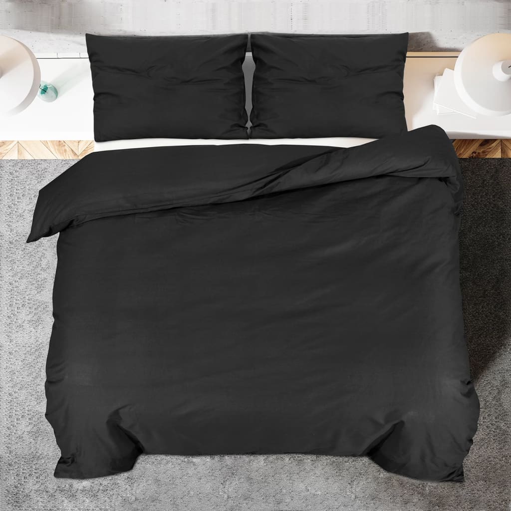 Dekbedovertrekset 220x240 cm katoen zwart is nu te koop bij PeponiXL, paradijselijk wonen!