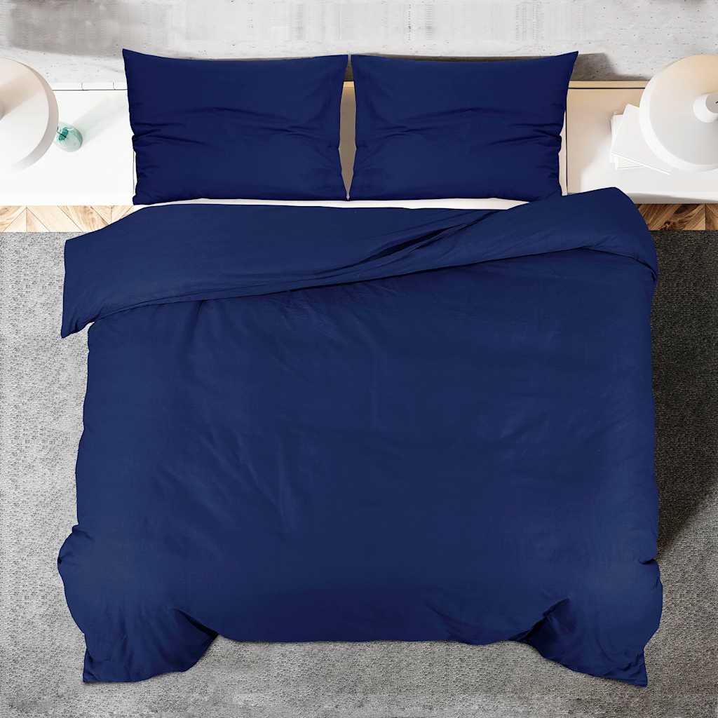 Dekbedovertrekset 240x220 cm katoen marineblauw is nu te koop bij PeponiXL, paradijselijk wonen!