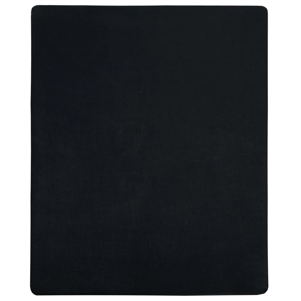 Hoeslakens 2 st jersey 140x200 cm katoen zwart is nu te koop bij PeponiXL, paradijselijk wonen!