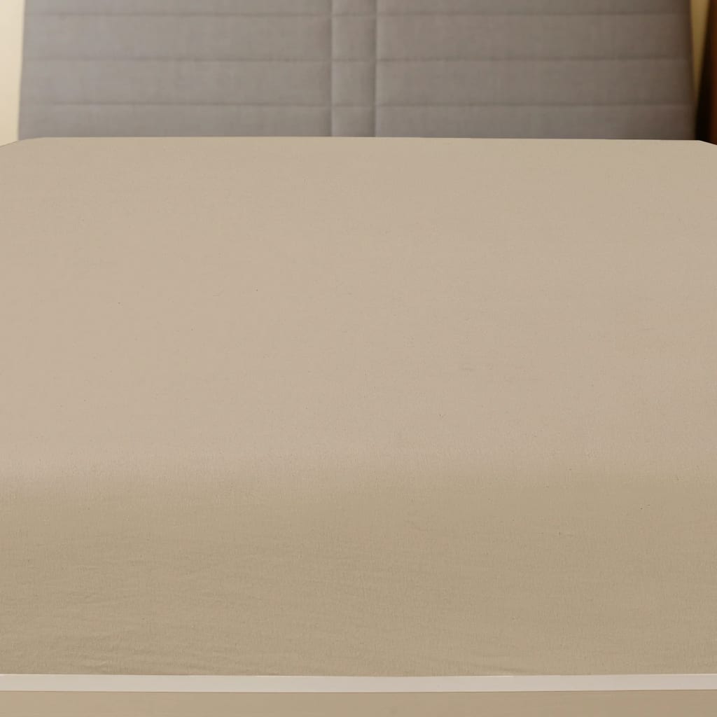 Hoeslaken jersey 90x200 cm katoen taupe is nu te koop bij PeponiXL, paradijselijk wonen!