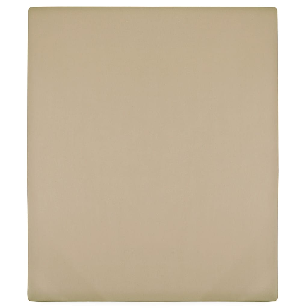 Hoeslakens jersey 2 st 100x200 cm katoen taupe is nu te koop bij PeponiXL, paradijselijk wonen!