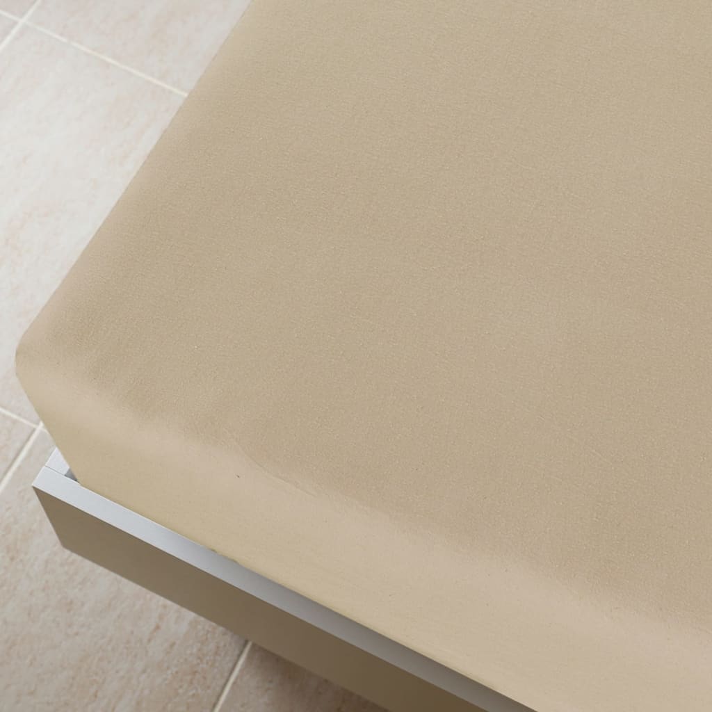 Hoeslakens jersey 2 st 100x200 cm katoen taupe is nu te koop bij PeponiXL, paradijselijk wonen!
