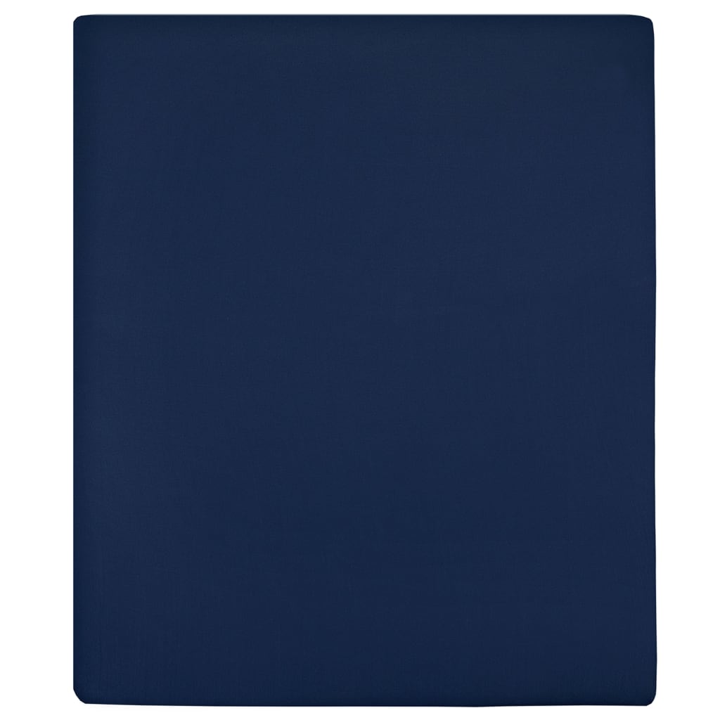 Hoeslakens 2 st jersey 140x200 cm katoen marineblauw is nu te koop bij PeponiXL, paradijselijk wonen!