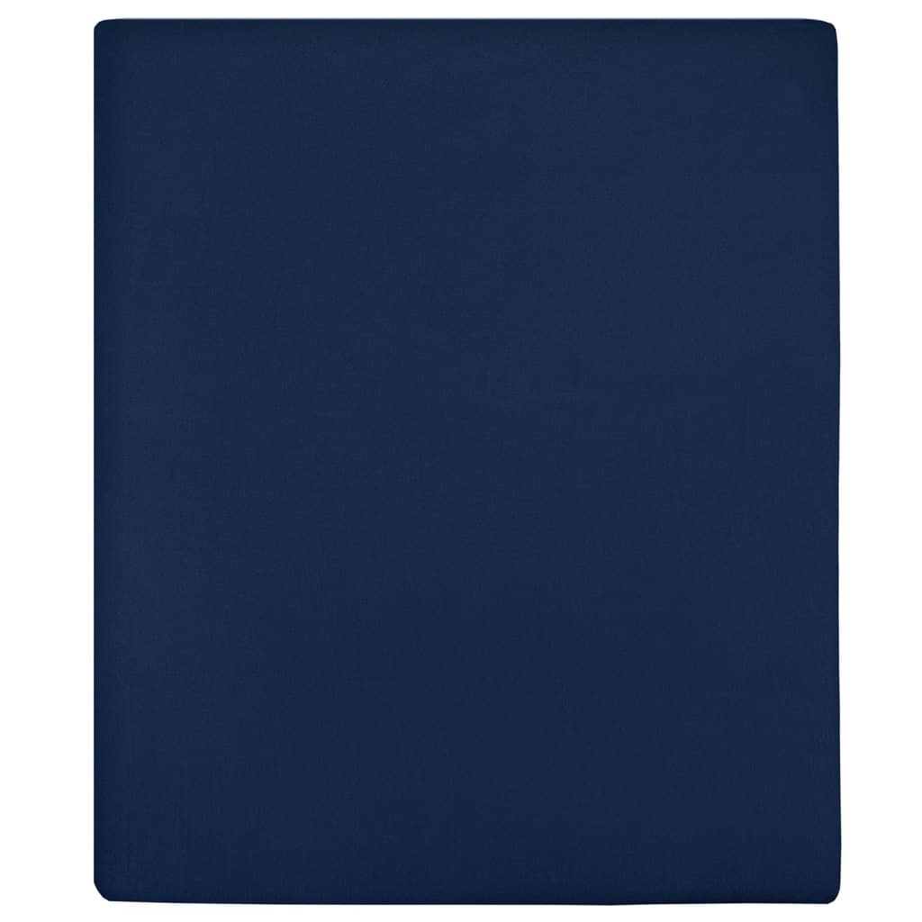 Hoeslakens 2 st jersey 160x200 cm katoen marineblauw is nu te koop bij PeponiXL, paradijselijk wonen!