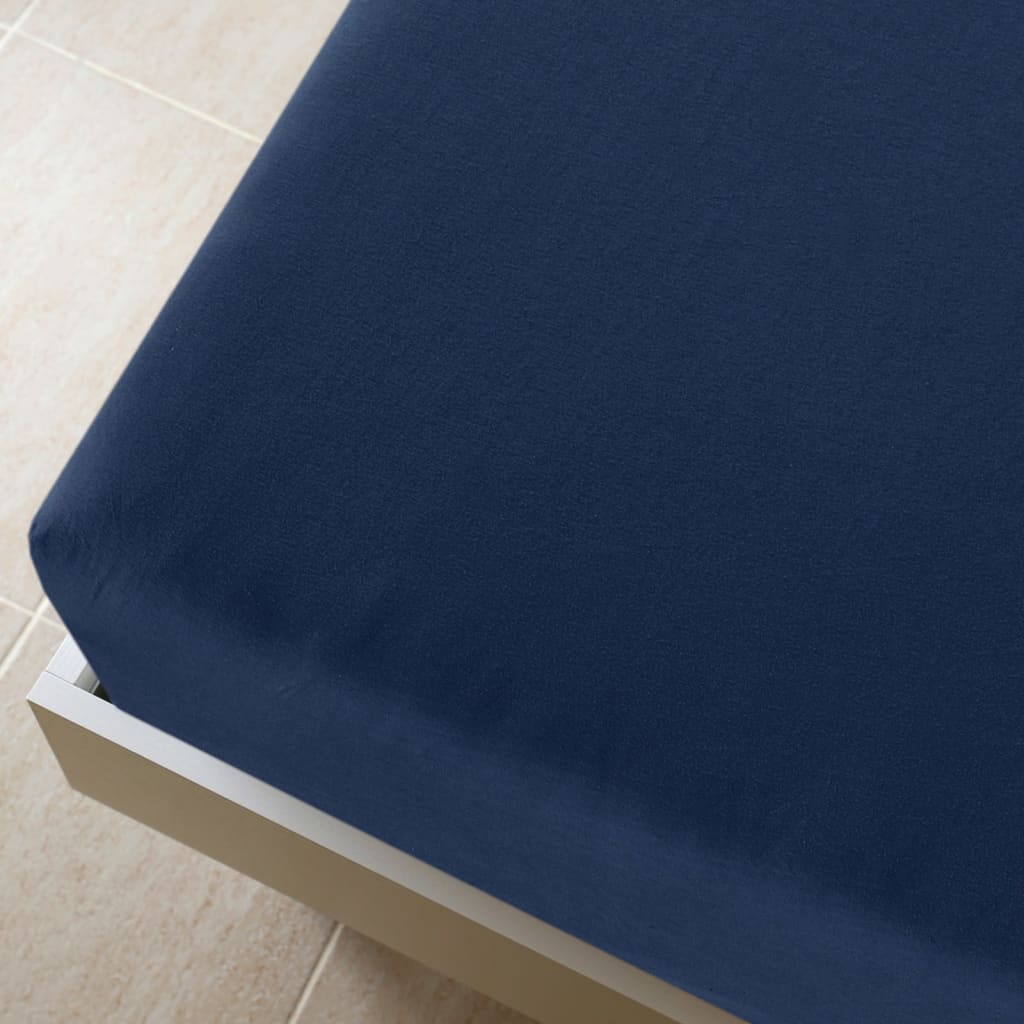 Hoeslakens 2 st jersey 160x200 cm katoen marineblauw is nu te koop bij PeponiXL, paradijselijk wonen!