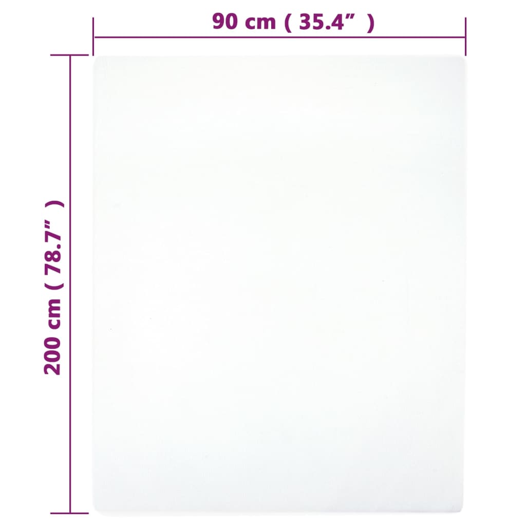 Hoeslaken jersey 90x200 cm katoen wit is nu te koop bij PeponiXL, paradijselijk wonen!