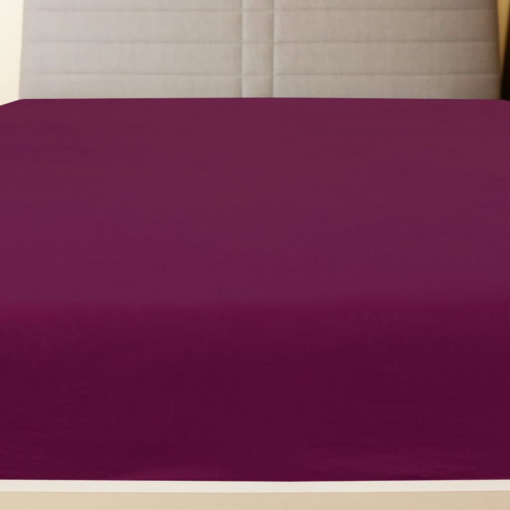 Hoeslaken jersey 90x200 cm katoen bordeauxrood is nu te koop bij PeponiXL, paradijselijk wonen!