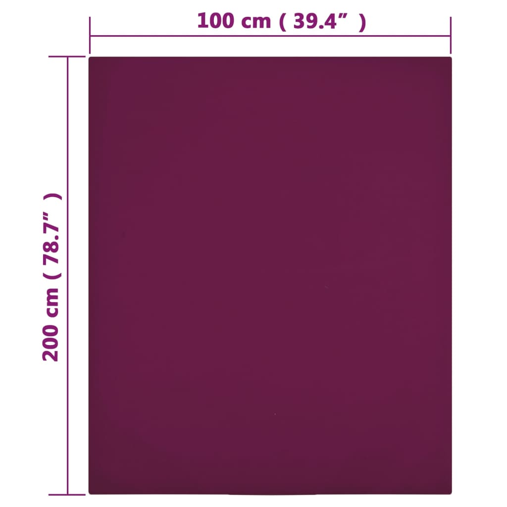 Hoeslaken jersey 100x200 cm katoen bordeauxrood is nu te koop bij PeponiXL, paradijselijk wonen!