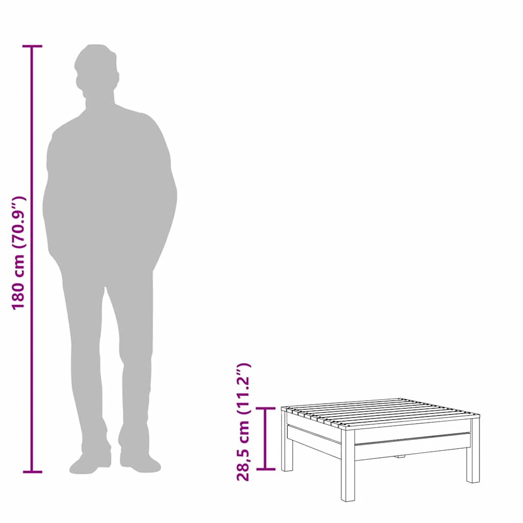 Tuinvoetenbank massief grenenhout wit is nu te koop bij PeponiXL, paradijselijk wonen!