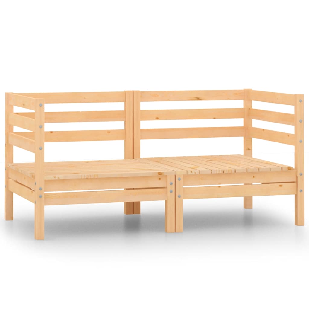 Tuinhoekbanken 2 st massief grenenhout is nu te koop bij PeponiXL, paradijselijk wonen!