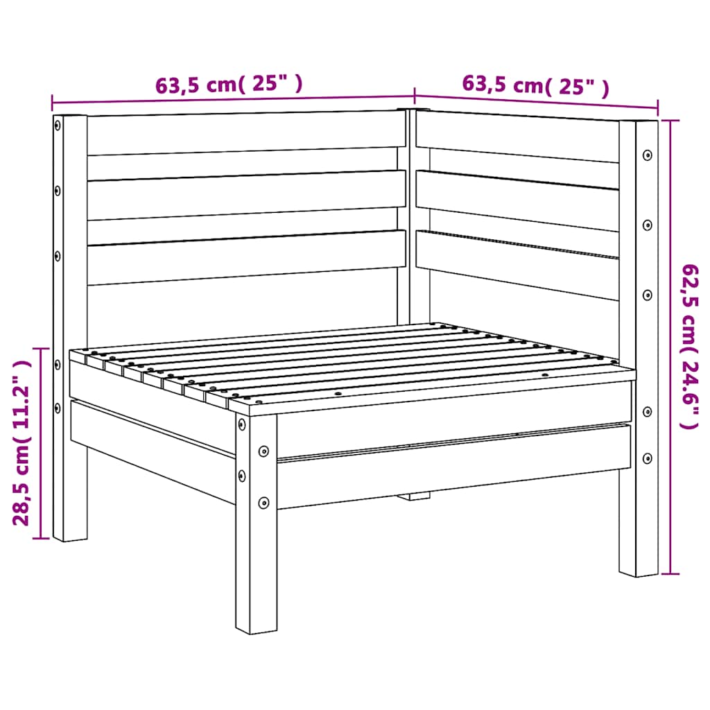 Tuinhoekbanken 2 st massief grenenhout is nu te koop bij PeponiXL, paradijselijk wonen!