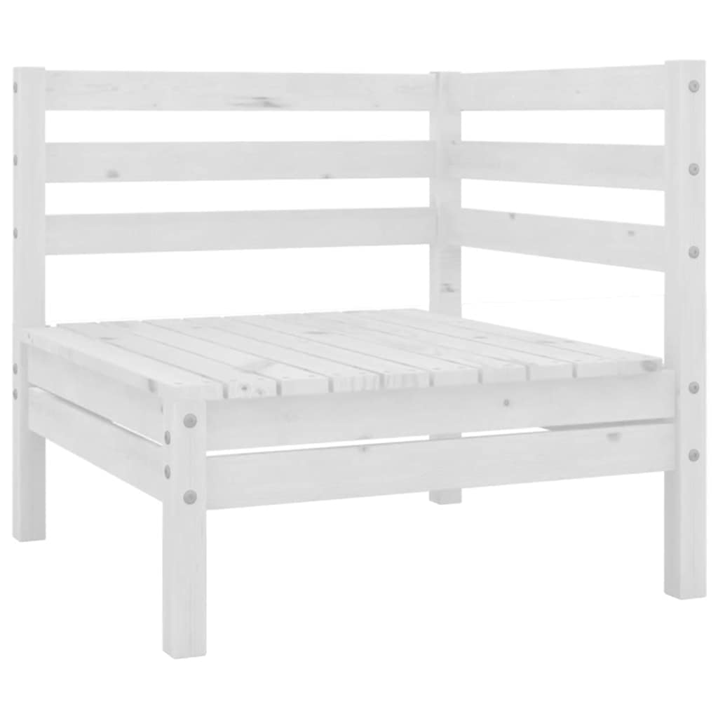 Tuinhoekbanken 2 st massief grenenhout wit is nu te koop bij PeponiXL, paradijselijk wonen!