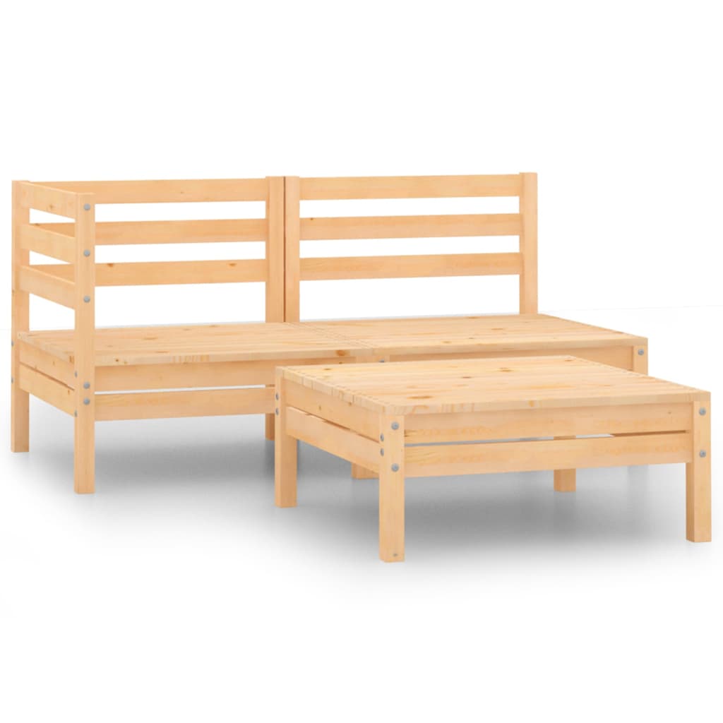 3-delige Loungeset massief grenenhout is nu te koop bij PeponiXL, paradijselijk wonen!