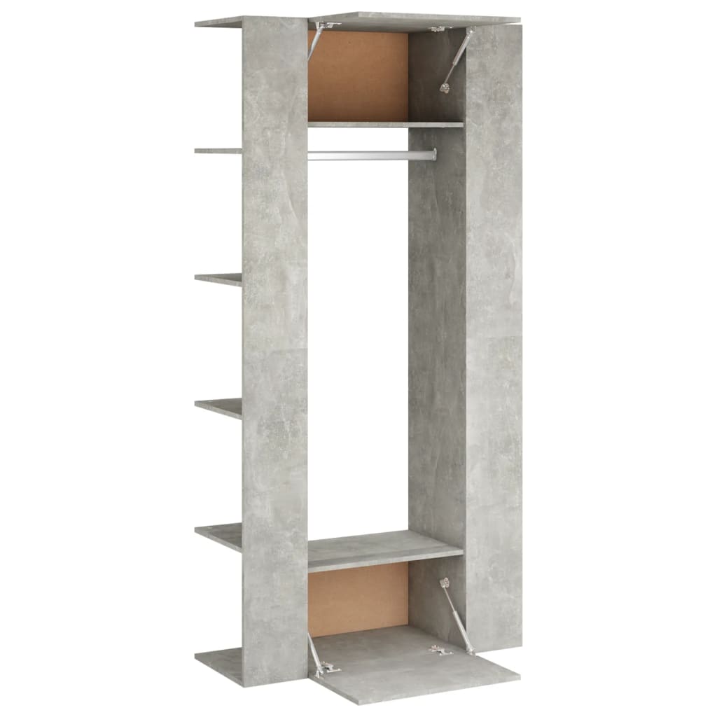 Gangkasten 2 st bewerkt hout betongrijs is nu te koop bij PeponiXL, paradijselijk wonen!
