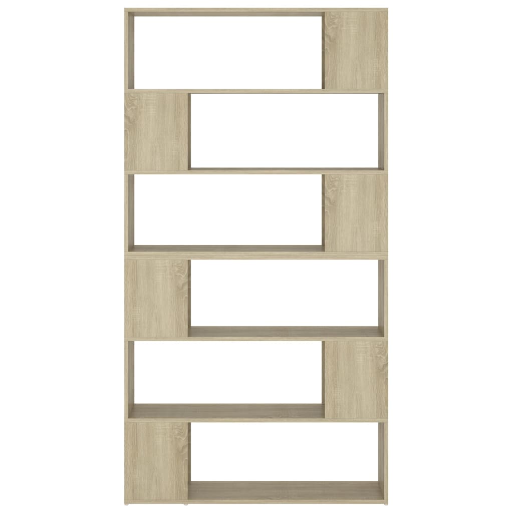 Boekenkast/kamerscherm 100x24x188 cm sonoma eikenkleurig is nu te koop bij PeponiXL, paradijselijk wonen!