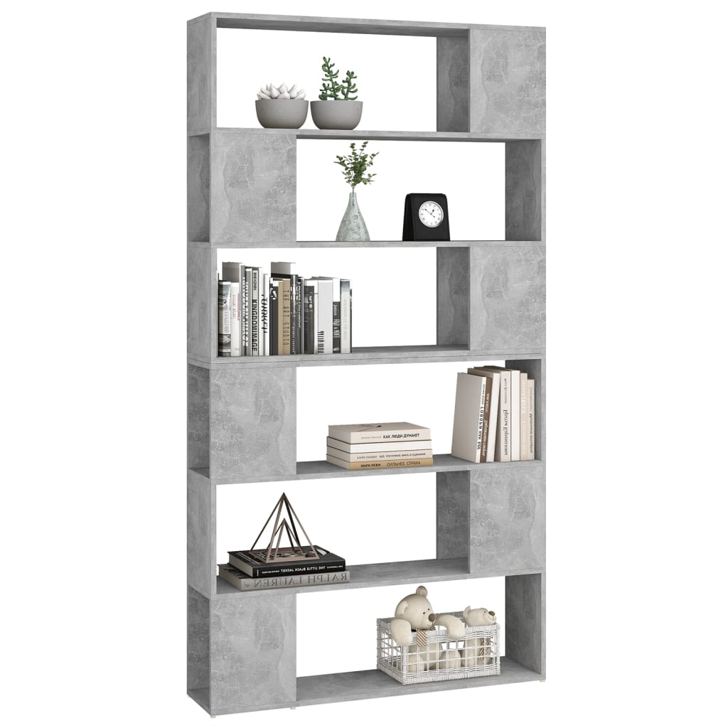 Boekenkast/kamerscherm 100x24x188 cm betongrijs is nu te koop bij PeponiXL, paradijselijk wonen!