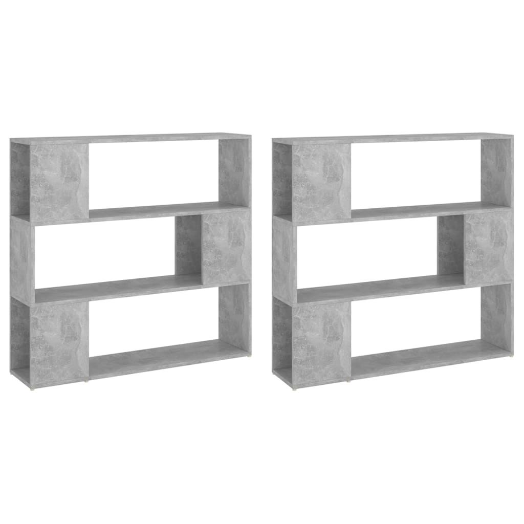 Boekenkast/kamerscherm 100x24x188 cm betongrijs is nu te koop bij PeponiXL, paradijselijk wonen!