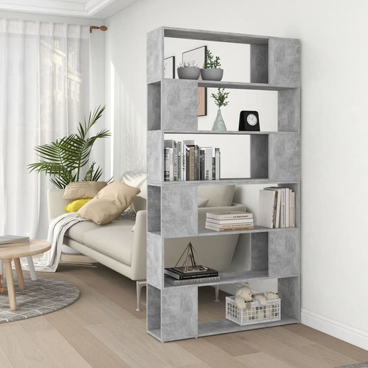 Boekenkast/kamerscherm 100x24x188 cm betongrijs is nu te koop bij PeponiXL, paradijselijk wonen!