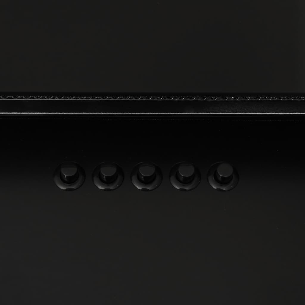 Wandafzuigkap 60 cm roestvrij staal en gehard glas zwart is nu te koop bij PeponiXL, paradijselijk wonen!