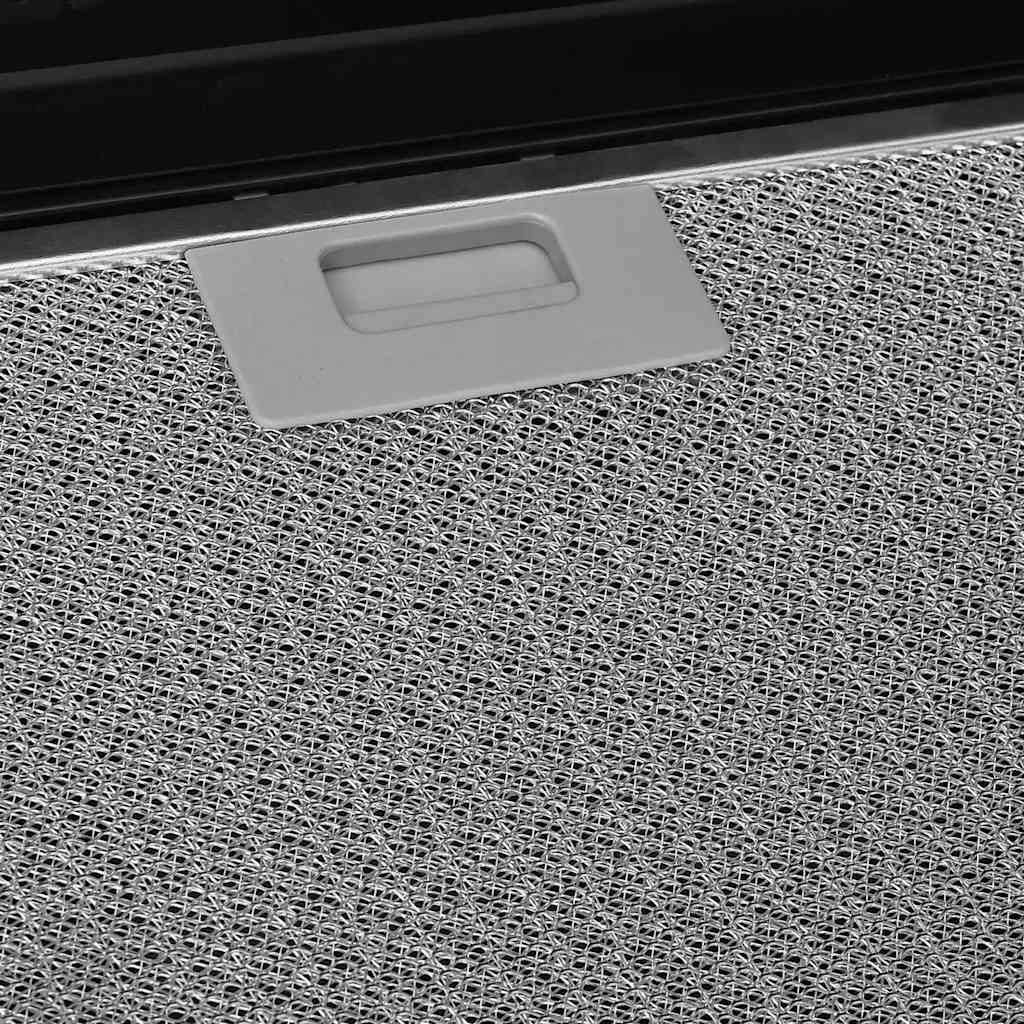 Wandafzuigkap 60 cm roestvrij staal en gehard glas zwart is nu te koop bij PeponiXL, paradijselijk wonen!