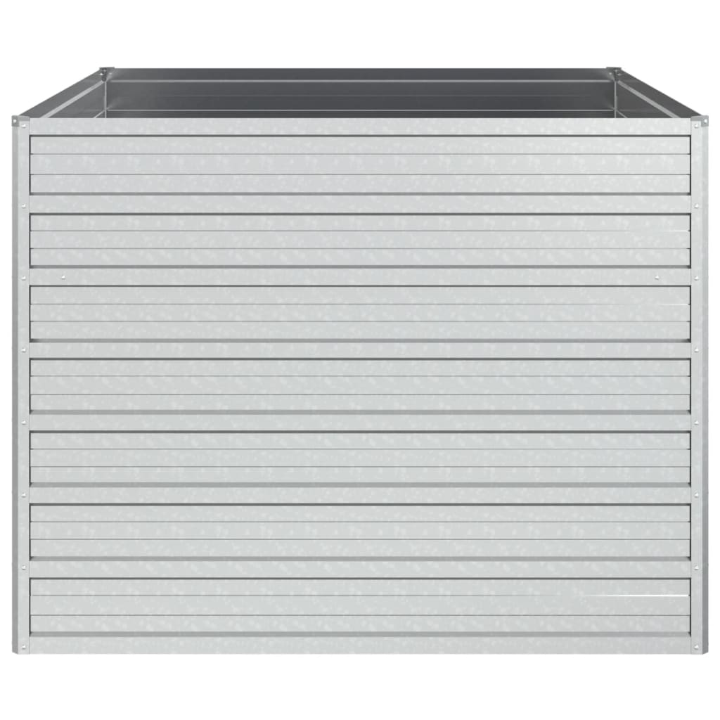 Plantenbak verhoogd 100x100x77 cm gegalvaniseerd staal zilver is nu te koop bij PeponiXL, paradijselijk wonen!