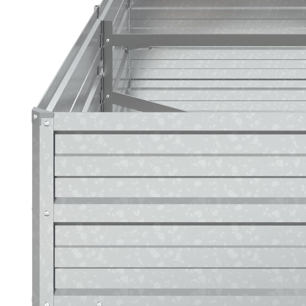 Plantenbak verhoogd 160x80x45 cm gegalvaniseerd staal zilver is nu te koop bij PeponiXL, paradijselijk wonen!
