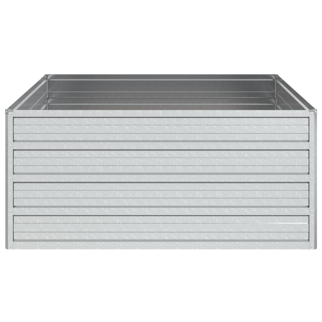 Plantenbak verhoogd 100x100x45 cm gegalvaniseerd staal zilver is nu te koop bij PeponiXL, paradijselijk wonen!