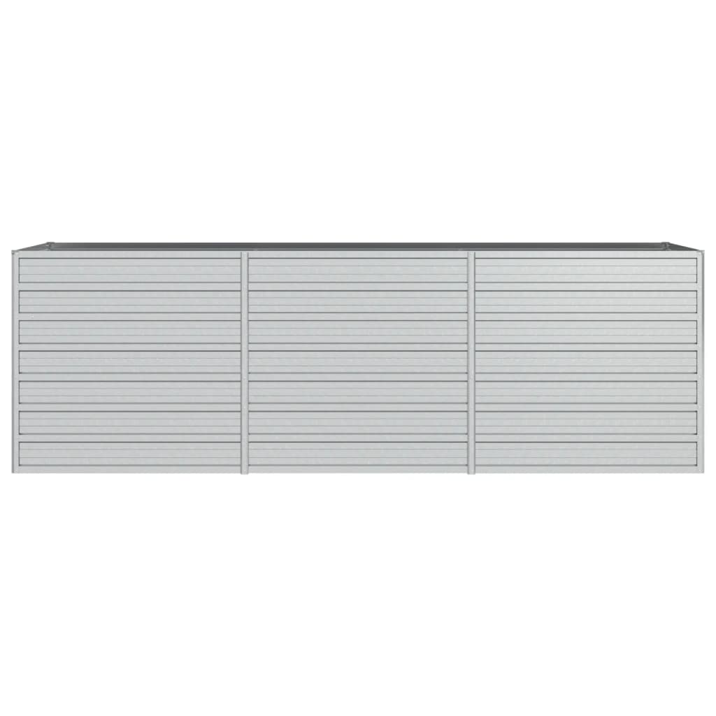 Plantenbak verhoogd 240x80x77 cm gegalvaniseerd staal zilver is nu te koop bij PeponiXL, paradijselijk wonen!