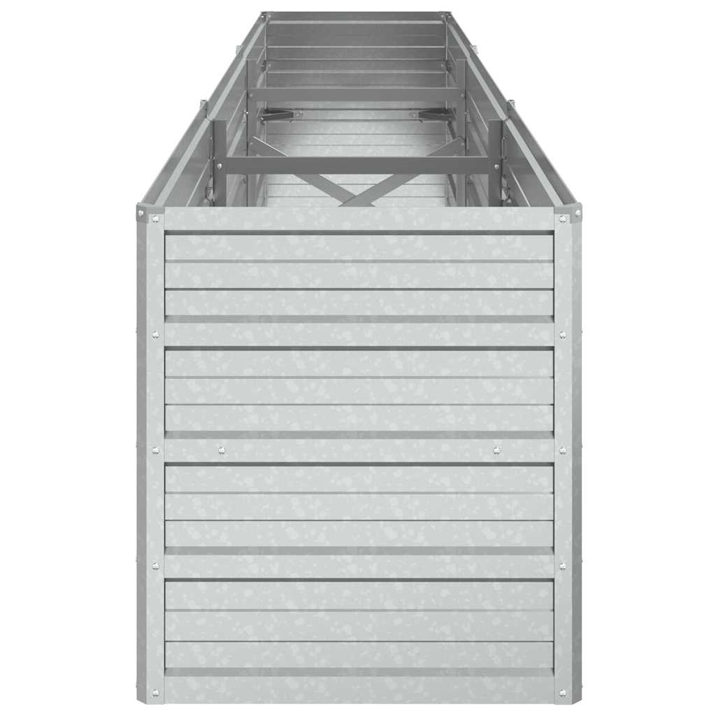 Plantenbak verhoogd 240x40x45 cm gegalvaniseerd staal zilver is nu te koop bij PeponiXL, paradijselijk wonen!