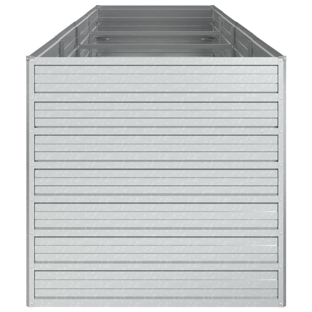 Plantenbak verhoogd 320x80x77 cm gegalvaniseerd staal zilver is nu te koop bij PeponiXL, paradijselijk wonen!