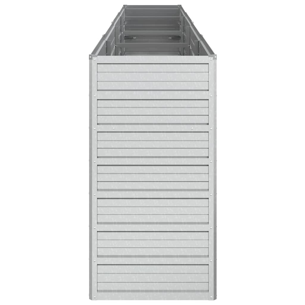 Plantenbak verhoogd 320x40x77 cm gegalvaniseerd staal zilver is nu te koop bij PeponiXL, paradijselijk wonen!