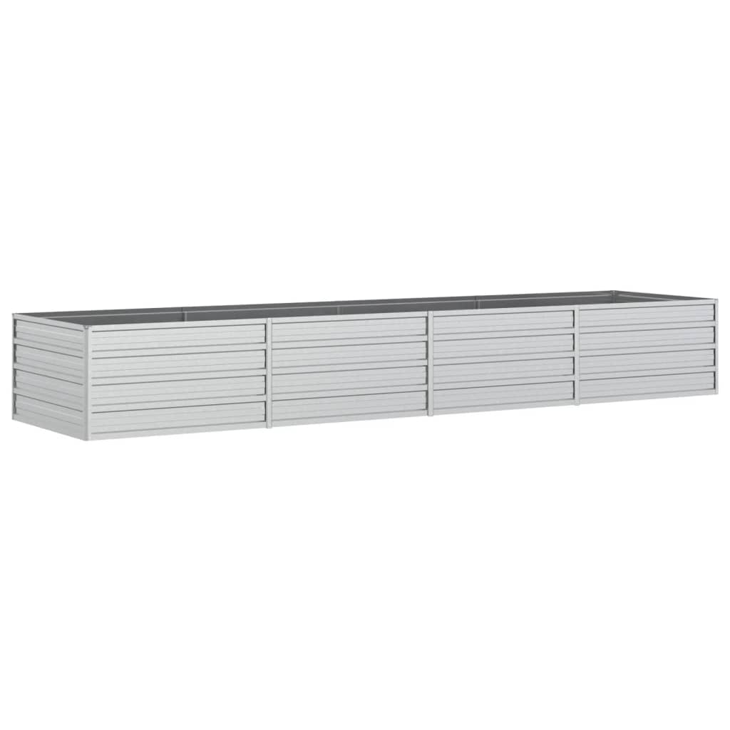 Plantenbak verhoogd 320x80x45 cm gegalvaniseerd staal zilver is nu te koop bij PeponiXL, paradijselijk wonen!