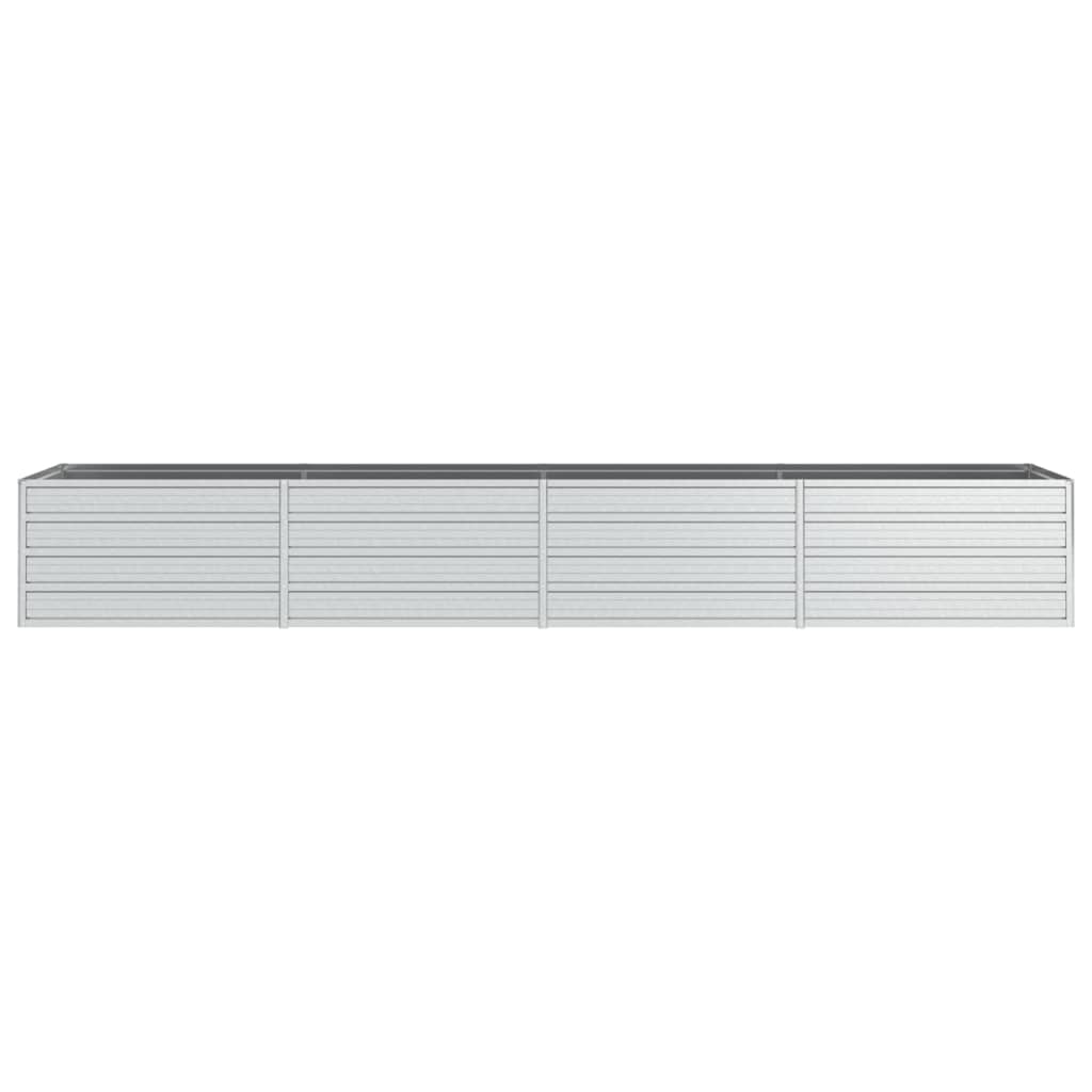 Plantenbak verhoogd 320x80x45 cm gegalvaniseerd staal zilver is nu te koop bij PeponiXL, paradijselijk wonen!