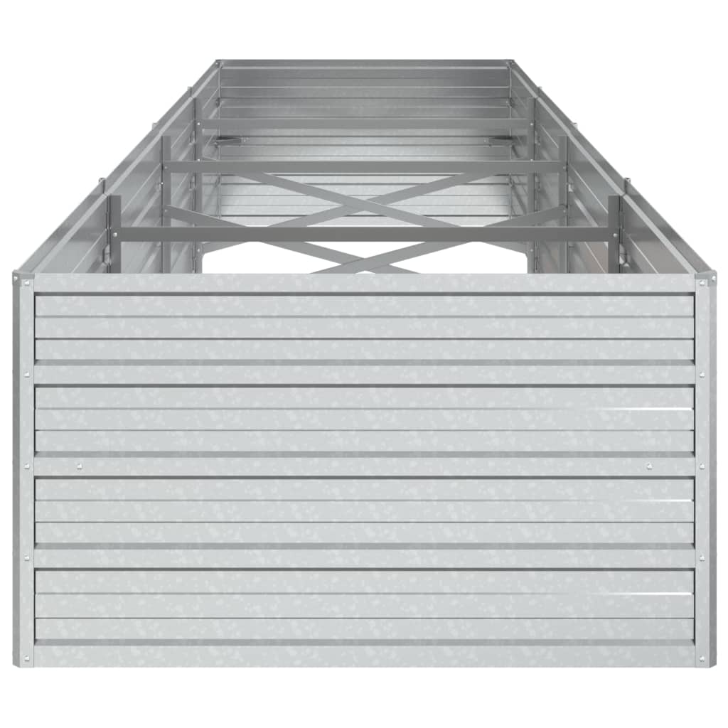 Plantenbak verhoogd 320x80x45 cm gegalvaniseerd staal zilver is nu te koop bij PeponiXL, paradijselijk wonen!