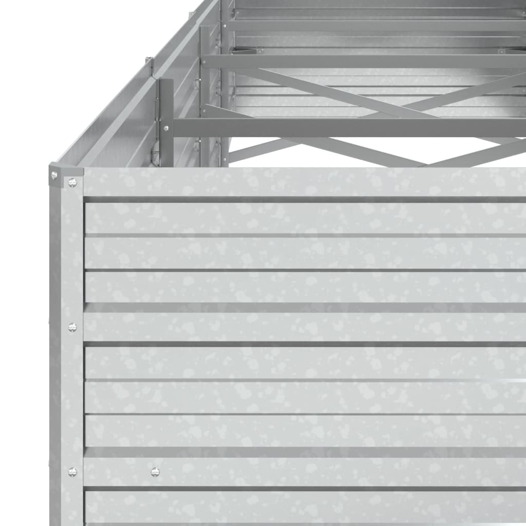 Plantenbak verhoogd 320x80x45 cm gegalvaniseerd staal zilver is nu te koop bij PeponiXL, paradijselijk wonen!