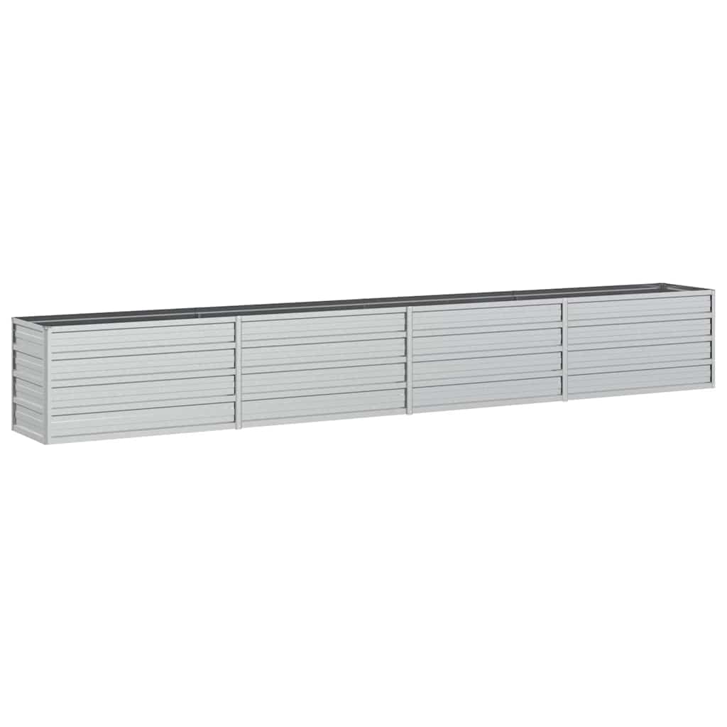 Plantenbak verhoogd 320x40x45 cm gegalvaniseerd staal zilver is nu te koop bij PeponiXL, paradijselijk wonen!