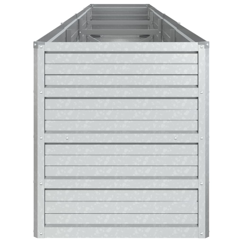 Plantenbak verhoogd 320x40x45 cm gegalvaniseerd staal zilver is nu te koop bij PeponiXL, paradijselijk wonen!