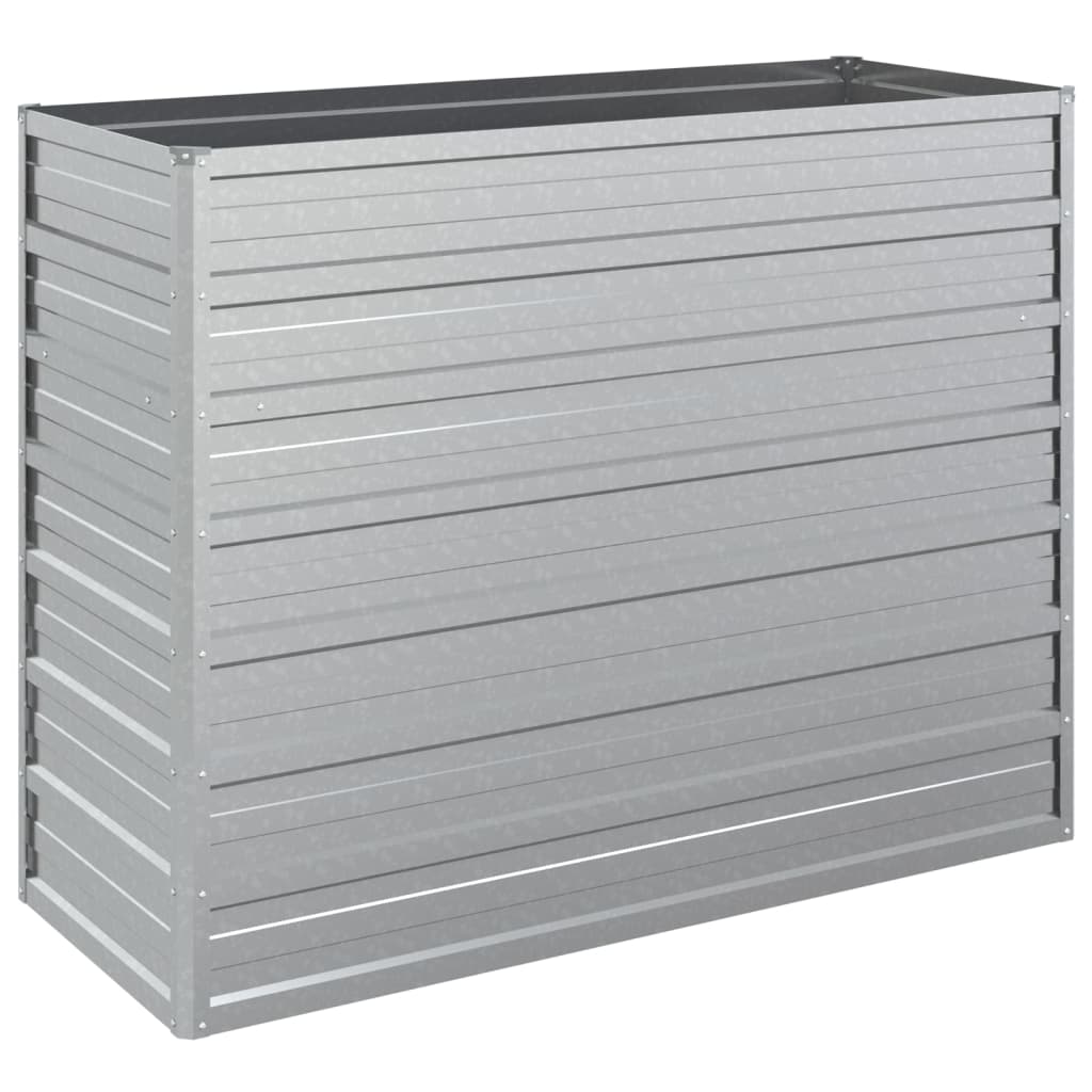 Plantenbak verhoogd 100x40x77 cm gegalvaniseerd staal zilver is nu te koop bij PeponiXL, paradijselijk wonen!