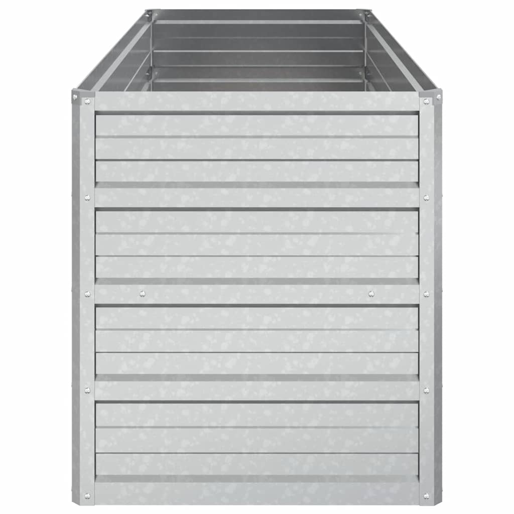 Plantenbak verhoogd 100x40x45 cm gegalvaniseerd staal zilver is nu te koop bij PeponiXL, paradijselijk wonen!