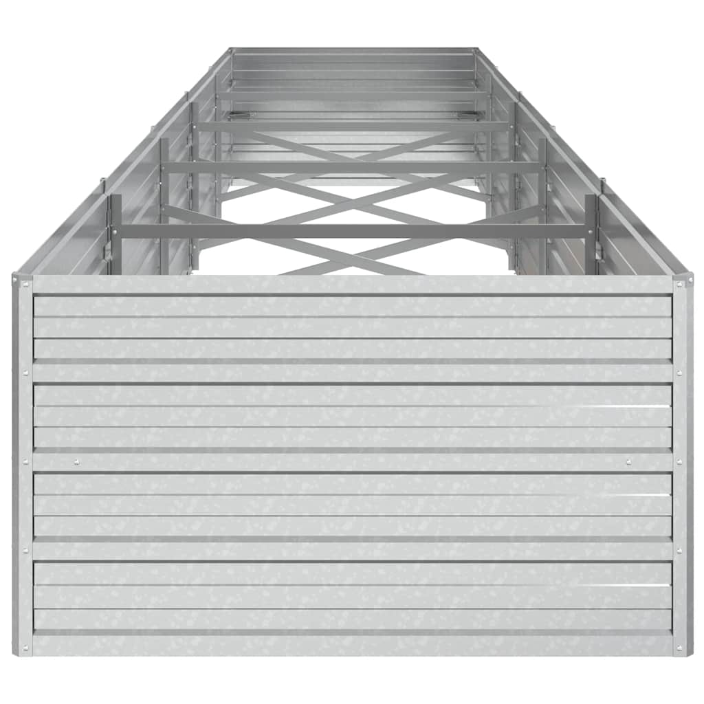 Plantenbak verhoogd 400x80x45 cm gegalvaniseerd staal zilver is nu te koop bij PeponiXL, paradijselijk wonen!